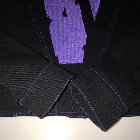 Vlone Black Denim Jacket Purple Size Large - Picture 5 of 8